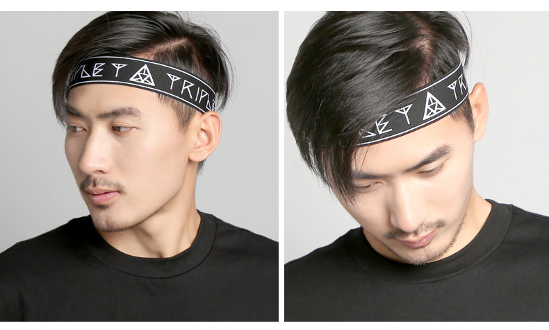 发带男 韩国头饰健身宽边个性潮流束头箍发带吸汗发箍运动头带