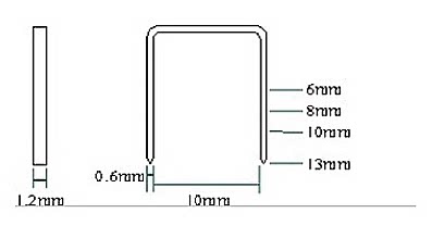 bde百得1006j 1008j 1010j 1013j码枪钉u型气动钉子 宽码钉