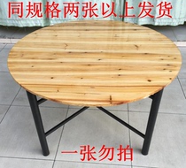 Wooden Round Table Cedar hotel Round Table restaurant with bench Table Table restaurant solid wood canteen table dining hall table simple