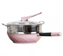 didinika32CM frying pan assorted steam drawer 304 stainless steel steamer