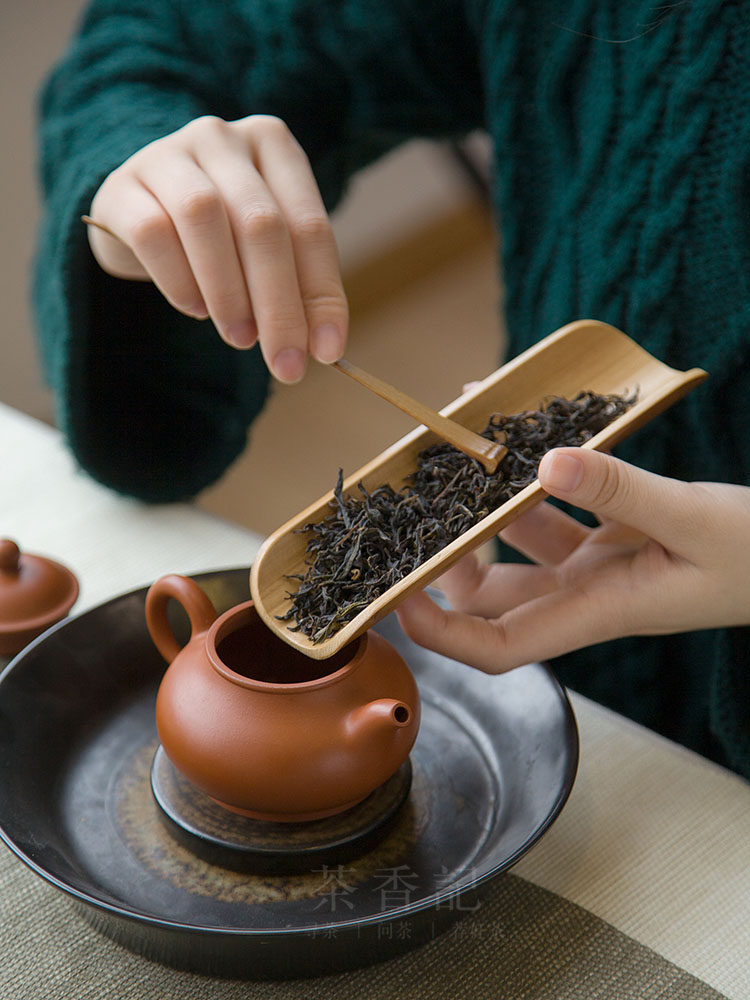 茶香记 日式和风老竹茶则二件套 茶则茶针茶匙 茶道零配 功夫茶具
