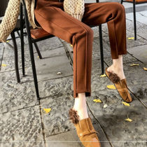 Black pregnant women Haren pants autumn and winter 2021 New woolen pants 3-9 months winter wear pregnancy