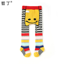 Zheding New Pantyhose Fall Winter Baby Socks Pants Bottom Pants Color Strips Boneless Big Butt