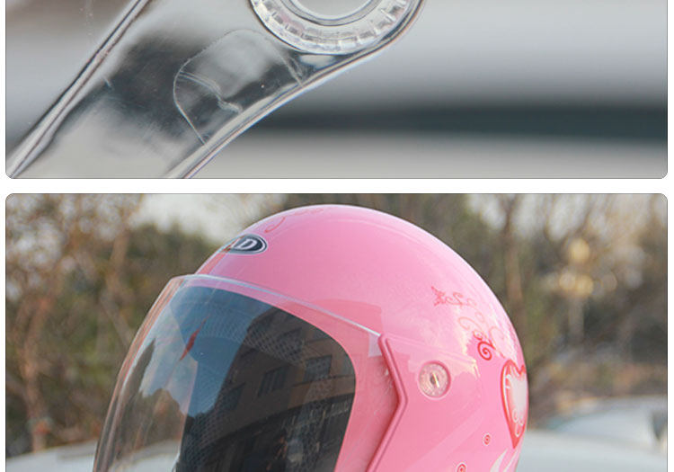 安达ad165电动车头盔镜片风镜挡风玻璃面罩高清透明防雾通用配件