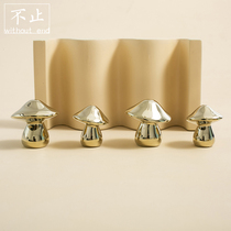 More than brass French light luxury golden mushroom handle wardrobe door cabinet drawer bedside cabinet copper small handle