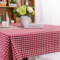 Special price Generous simple pastoral checkered cotton linen table cloth tablecloth cover towel Tea house hotel tablecloth custom