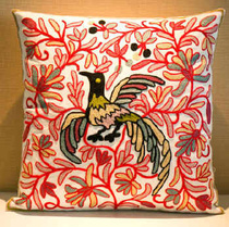 Exotic Indian Wind Embroidered Pure Cotton Thickened Sofa Hug Pillow Headboard Leaning Against Ram Car Back Cushion Waist Pillow 45cm Multisection