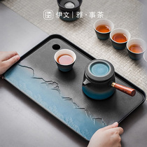 Ceramic Tea Tray Home Small Tea Totray Dry Bubble Table Water Storage Tea Tray Kongfu Tea Furniture Tray Drain Tea Sea