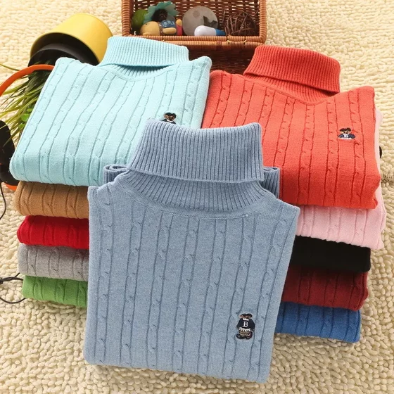 Children's fleece turtleneck sweater for boys and girls cotton knitted sweaters for children's clothing autumn and winter base shirts for sweaters for medium and large children
Children's fleece turtleneck sweater for boys and girls cotton knitted sweaters for children's clothing autumn and winter base shirts for sweaters for medium and large children