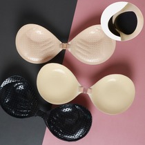 Silicone invisible bra thick chest patch gathered sexy strapless wedding underwear super thick milk paste swimming hot spring