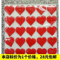 Large love flash brooch glowing corsage badge LED flashing light 4CM badge Christmas luminous brooch