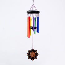 Color metal pipe music wind chimes 7 pipe wind chimes Lotus pendant Wind chimes pendant Home accessories Birthday gifts