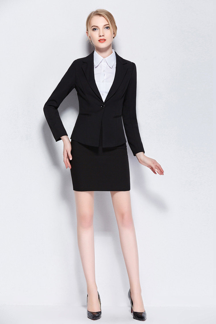优惠最后三天女士春秋修身面试酒店商务职业正装a字开叉一步包臀西装