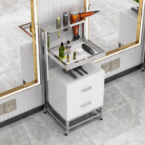 Net red hairdressing shop tool cabinet hair salon special hairdresser multi-function locker light luxury ironing tool cart