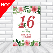 L1020 wedding seat card seat card table card classmate birthday 100 day banquet ink flower wedding flower Chinese style