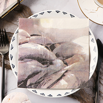 Runlux Germany Design f printed paper towels colour napkins Wind Mesh Red Paper Towel Shells Triple thickened