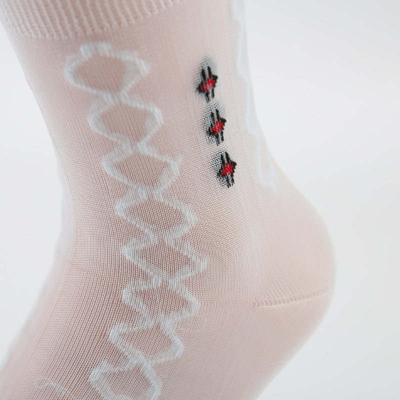 10双装女士锦纶丝袜短袜超薄透气袜子老式中老年人松口尼龙袜雕花