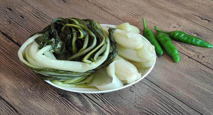 买2送2安徽宣城农家自制缸腌青菜长杆腌大白菜酸菜500g咸菜开胃菜_折