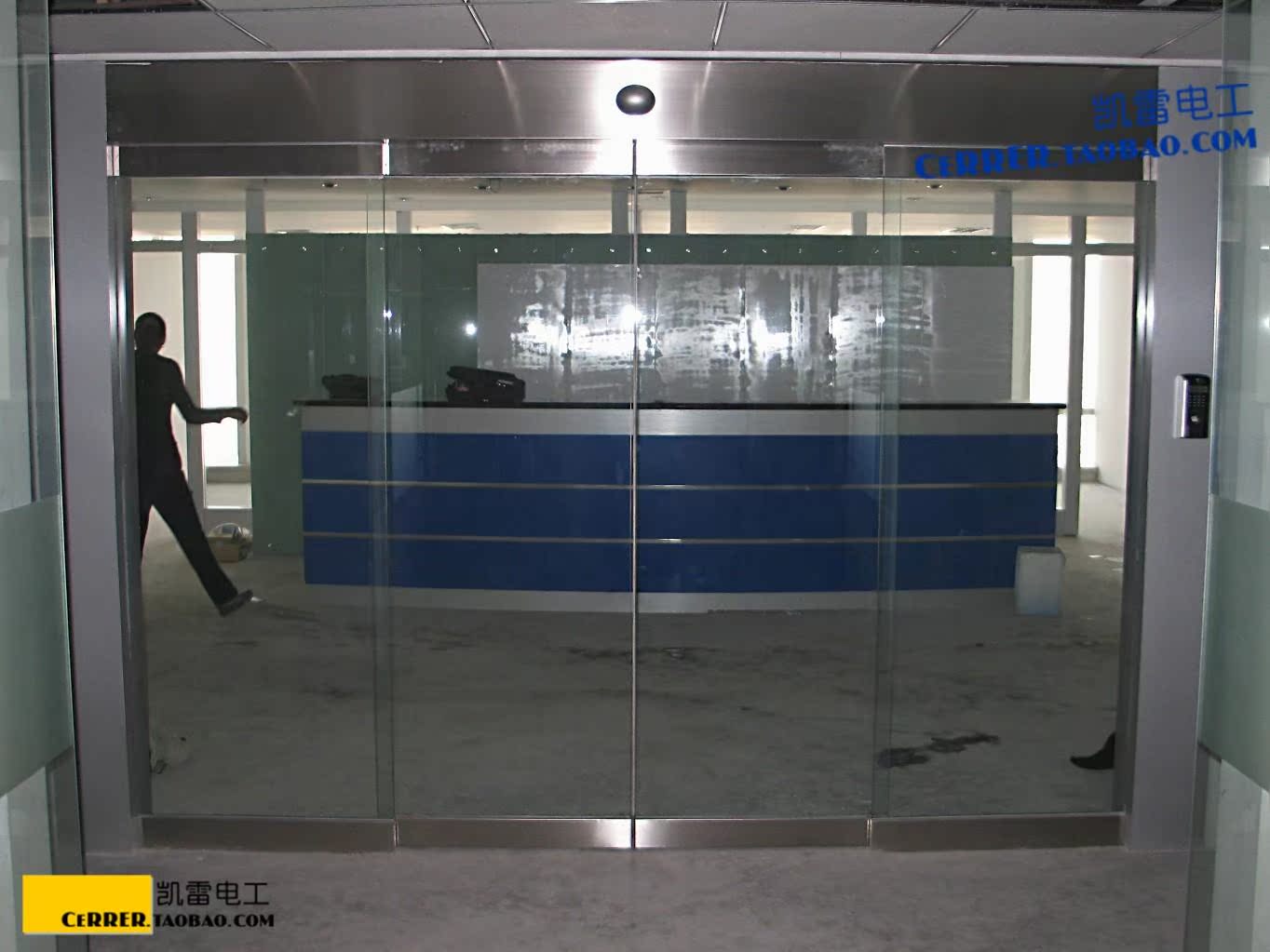 包邮自动感应玻璃门加重自动门机组稳定静音平移门电动门可加门禁