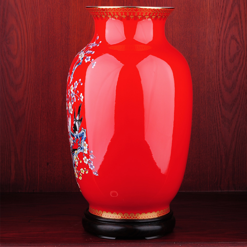 Xi mei tip on the colored enamel hand - made ceramic vases, flower implement furnishing articles HY 3422 household decorations arts and crafts