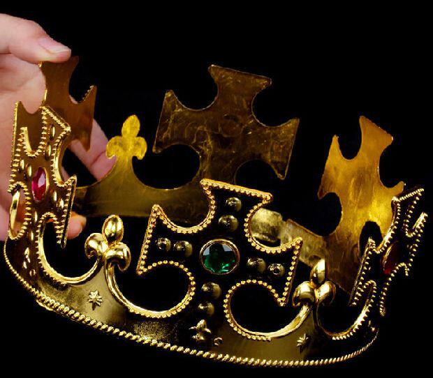 万圣节必备 国王权杖金色90厘米 加长法杖 cos魔法师手杖