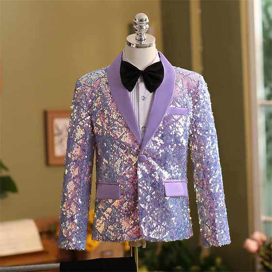 Boy host dress spring and summer new children's sequin suit model show fashion children's piano performance suit
Boy host dress spring and summer new children's sequin suit model show fashion children's piano performance suit