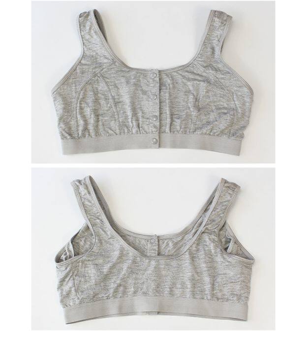 吸汗义乳文胸无钢圈二合一假乳房夏腋下术后初期胖前扣背心中老年