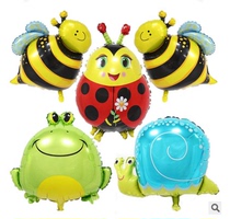 Childrens Day animal cartoon aluminum foil balloon frog beetle snail baby banquet arch column arrangement