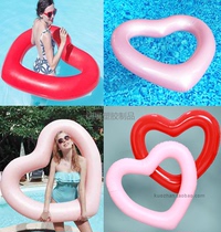 Environmental protection thickened water inflatable heart-shaped swimming ring Red heart love swimming ring Inflatable love ball armpit ring swimming ring