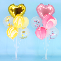 Table floating balloon bracket love column balloon decoration Children adult baby birthday decoration decoration Wedding room decoration