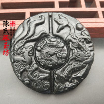 Black Green Jade Dragon Phoenix jade pendant mens and womens neck ornaments look long dragon Jade peal couple jade pendant hanging