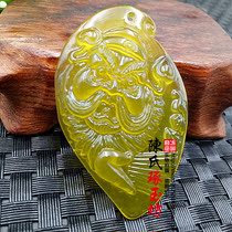 Gold Xiuyu to ward off evil spirits Zhong Kui jade neck jade pendant Safe jade pendant Mens and womens jade jade pendant