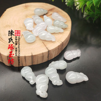 Jade A goods small gourd jade pendant DIY handmade accessories gourd small jade Peking pendant pendant