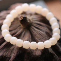 Do not take replenishment of lotus root powder and field Jade old bead bracelet old pit Qinghai material drum bead hand string female