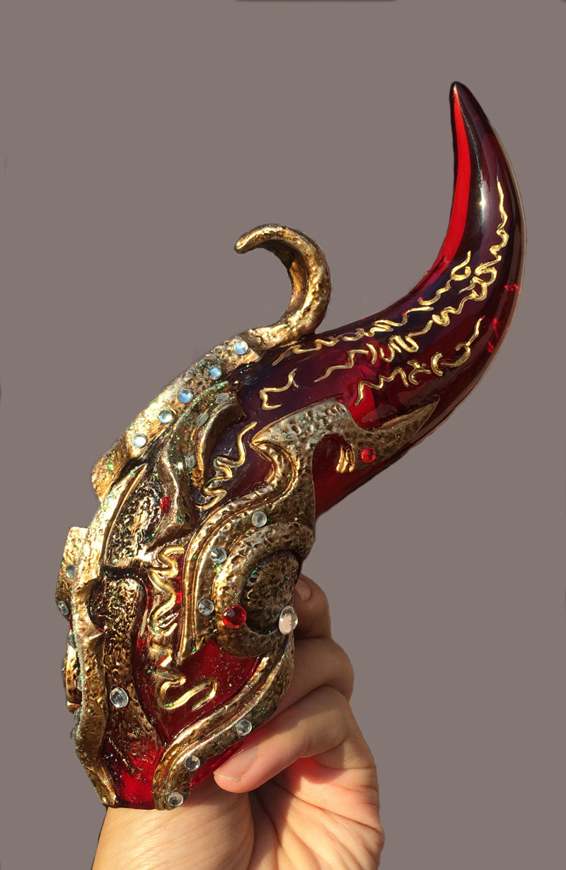 金光布袋戏cosplay头饰——元邪皇头饰预定