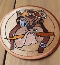 Universal Products 61 Squadron Embroidered Seal Dog Pattern Large Diameter Suitable for A1 A2 N1 B10 B3