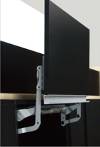 Turn up sliding door support microwave oven bracket cabinet accessories sliding door bracket cabinet door support