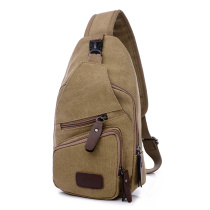 New Travel men and women chest bag canvas mobile phone coin wallet leisure shoulder bag Korean fashion chest bag backpack