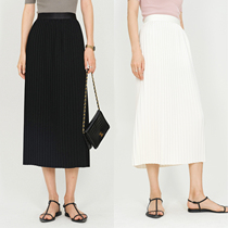 MRS Studios word-of-mouth upgraded triacetate elastic waist slim pencil bag hip pleated skirt