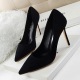 516-1 han edition fashion contracted fine with high heels shallow mouth pointed suede sexy show thin professional OL women's shoes