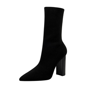 3129-2 in Europe and the new winter fashion contracted thick with high wind with pointed sexy nightclub show thin wool s