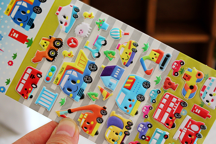 Stickers,sticker gallery 满38包邮 24款卡通动物儿童贴纸stickers 汽车贴贴纸 儿童小贴纸