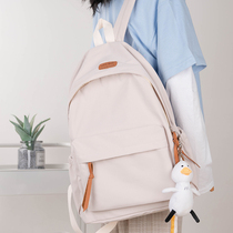 Aigu solid color Japanese cute simple campus backpack Sen Korean ins high value ancient girl schoolbag
