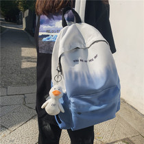 Schoolbag female Korean version of Harajuku ulzzang high school junior high school student backpack gradient personality trendy ins backpack male summer