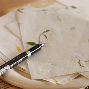 古风花叶植物高档手工信纸