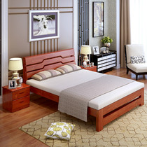 Solid wood bed 1 5m 1 2 Pine bed Double bed 2m Single bed 1 8m Simple modern adult king bed