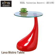 Chu Sen furniture small rain drop coffee table Simple modern tempered glass round small coffee table side a few phone low a few