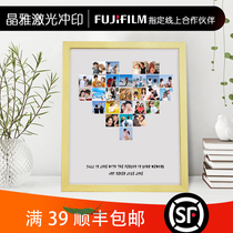 Wash photos large size to make photo frame puzzle hanging wall photo birthday gift wedding Memorial custom creative diy