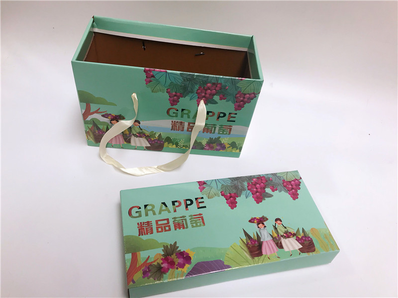 现货葡萄包装盒纸盒手提10斤装红提包装箱阳光玫瑰晴王礼盒批发
