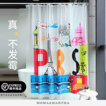 M Mermaeva waterproof mildew proof warm bathroom curtain cartoon toilet partition curtain shower curtain love Paris shower curtain